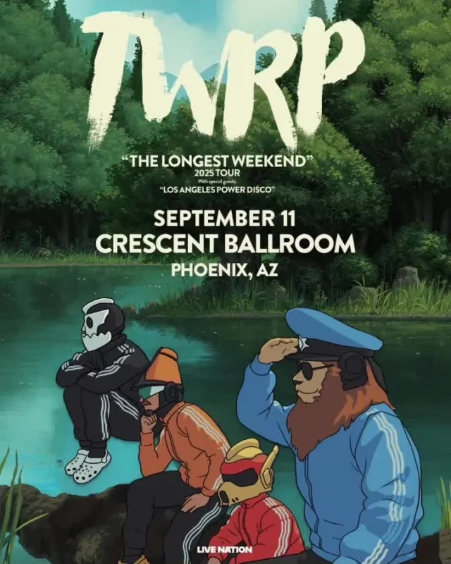 on sale now ✨ intergalactic synth-pop electro-funk band @twrpband hits the crescent stage with @lapowerdisco on thursday, september 11th!⁠
⁠
$32 adv, link in bio⁠