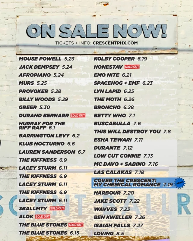 on sale now at crescentphx.com ✨⁠
⁠
• #crescentballroom • #dtphx • #livemusic •