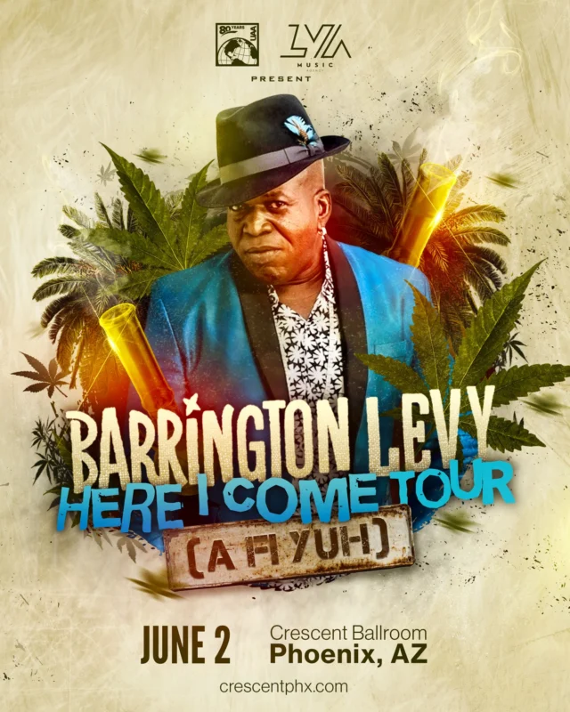 reggae and dancehall artist @barringtonlevy411 hits the crescent stage this monday, june 2nd!⁠
⁠
$35 adv, link in bio