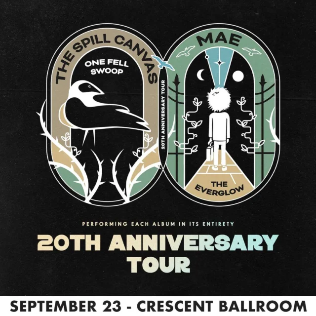 virginia rock legends @whatismae + south dakotan emo rockers @thespillcanvasofficial hit the crescent stage on tuesday, september 23rd!⁠
⁠
$27.50 adv, link in bio⁠